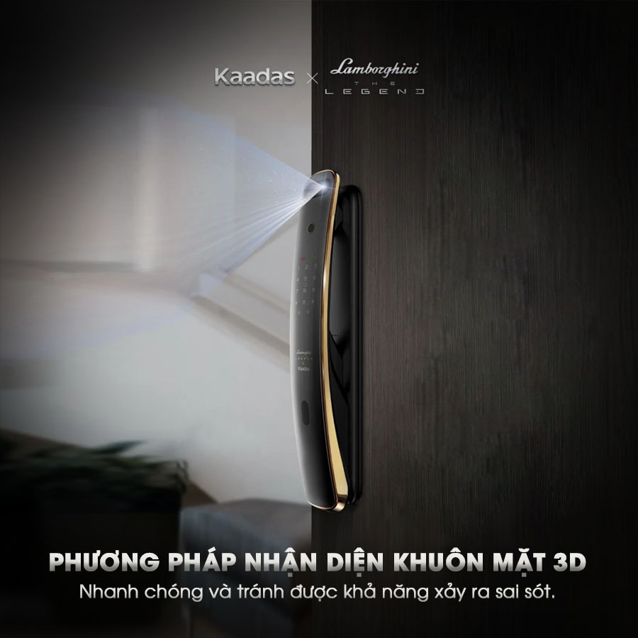 Khóa cửa vân tay Lamborghini 3D Face