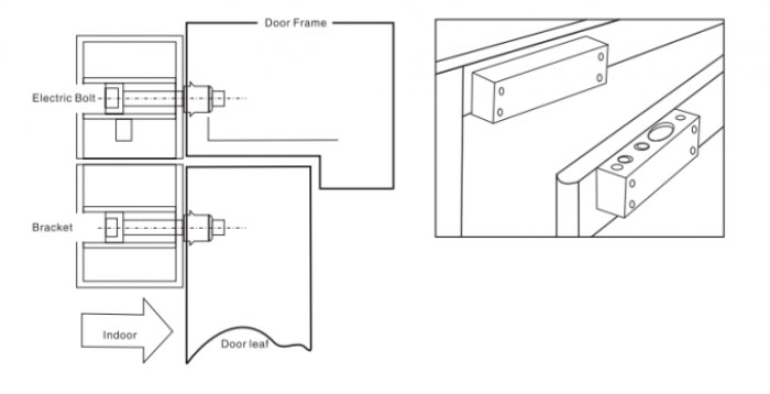 Cách lắp khóa chốt điện từ cho cửa kính ONECAM DSL-322